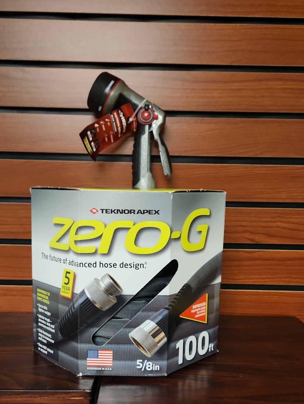Zero-G 100 ft Black Garden Hose/Nozzle